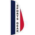 "SPORTS GEAR" 3' x 8' Message Feather Flag